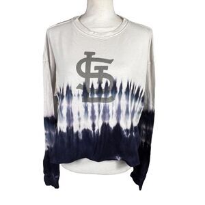 St Louis Cardinals Cropped Tie Dye Cotton Long Sleeve Large Tailgate Baseball